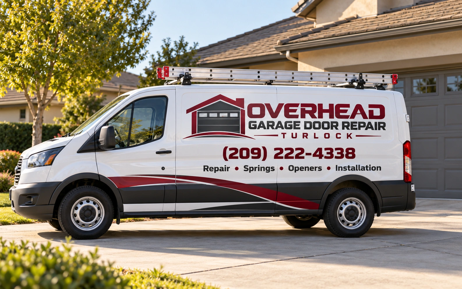 Overhead Garage Door Repair Turlock service van