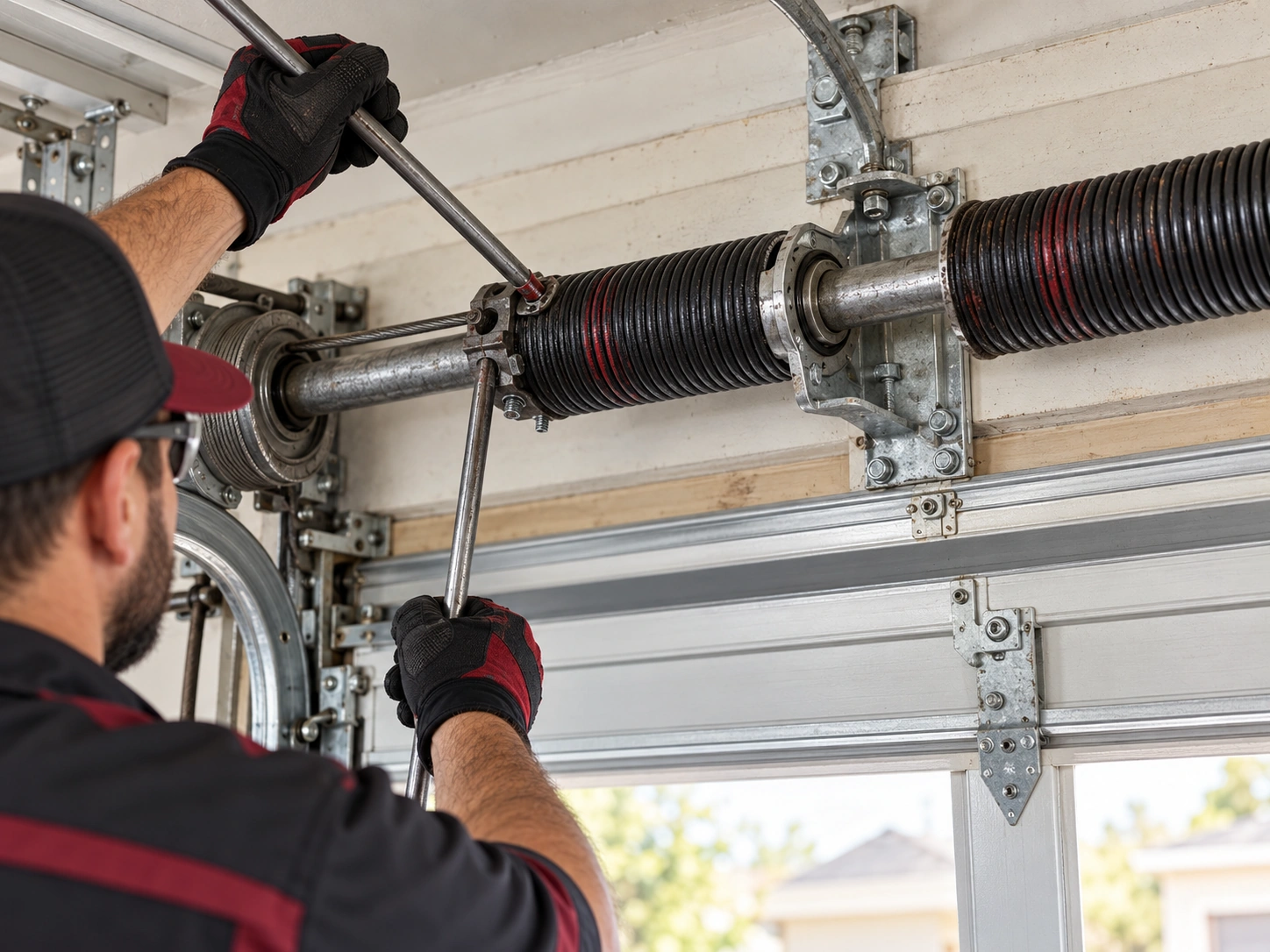 Garage door spring service